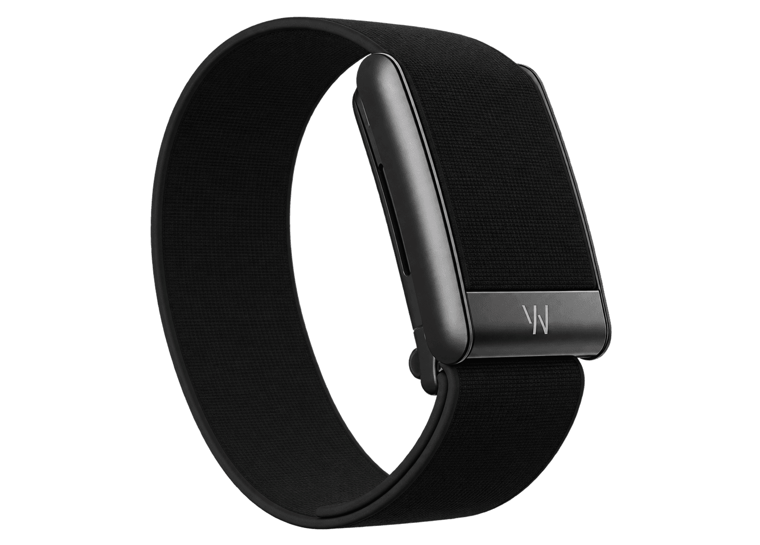 Black WHOOP fitness tracker and band